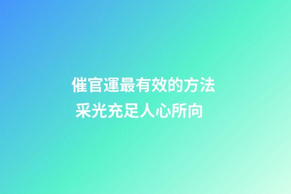 催官運最有效的方法  采光充足人心所向